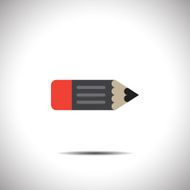 pencil vector icon with eraser
