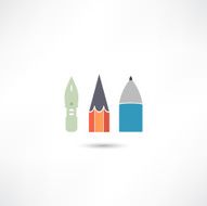 Ballpoint pen pen and pencil icon