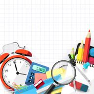 Flat design school background