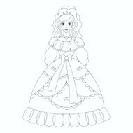 Beautiful princess coloring book page