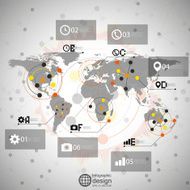 World map vector infographic design illustration for communication