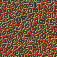 Numbers Seamless pattern Vector illustration N3
