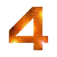 Number of orange firework four