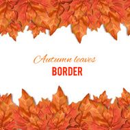 Autumn leaves seamless border
