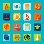 Set of education flat icons N100