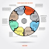 Diagram infographic for business project workflow N10