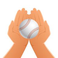 Hands Holding Baseball