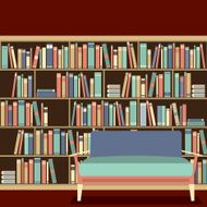 Reading Seat In Front Of A Bookcase N5
