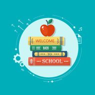 Back to school flat illustration N7