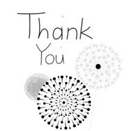 Thank you card with font