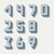 Number icons Vector set N3