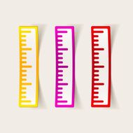 realistic design element ruler N120