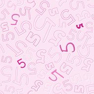 seamless pattern with number five