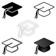 Graduation icon set