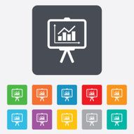 Presentation billboard sign icon Diagram symbol N21