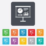 Presentation billboard sign icon Diagram symbol N22