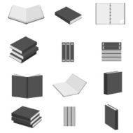 Book icons set