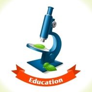 Education icon microscope