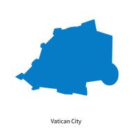 Detailed vector map of Vatican City