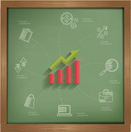 Profit business concept on blackboard background clean vector