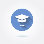 Vector graduation cap iconÂ