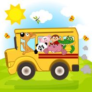 animals on the bus