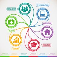 Circle concept infographic elements