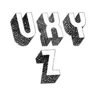 Geometric bold rounded 3d font with hand drawn lines textures N4