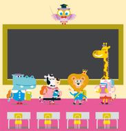 lesson in class - vector Illustration