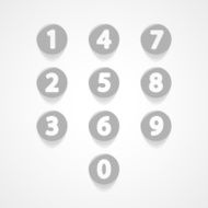 Numbers set web icon N3