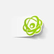 realistic design element atom N58