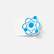 realistic design element atom N61