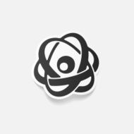 realistic design element atom N62