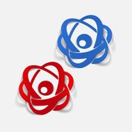 realistic design element atom N63