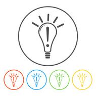 Creative Idea in Bulb Shape as Inspiration Concept Icon N6