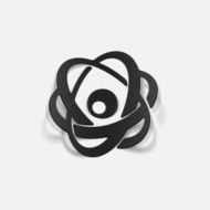 realistic design element atom N66