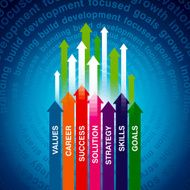upward arrows success concept