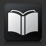 Black Square Button with Book Icon N19