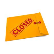 closed on manila envelope