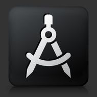 Black square button with Math Compass