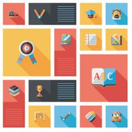 back to school flat ui background eps10 N56