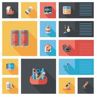 back to school flat ui background set eps10 N7