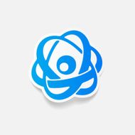 realistic design element atom N68