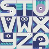 Monster font S - Z