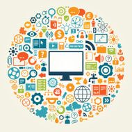 Webinar Flat Icon Set