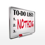 the word nothing on to-do list whiteboard