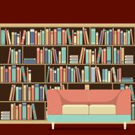 Reading Seat In Front Of A Bookcase N6