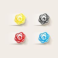 realistic design element atom N70