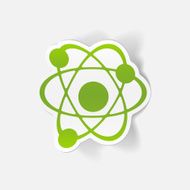 realistic design element atom N71