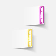 realistic design element ruler N123